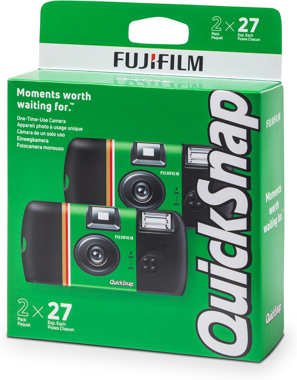 Fujifilm QuickSnap Flash 400 - Cámara de uso único, paquete de 2