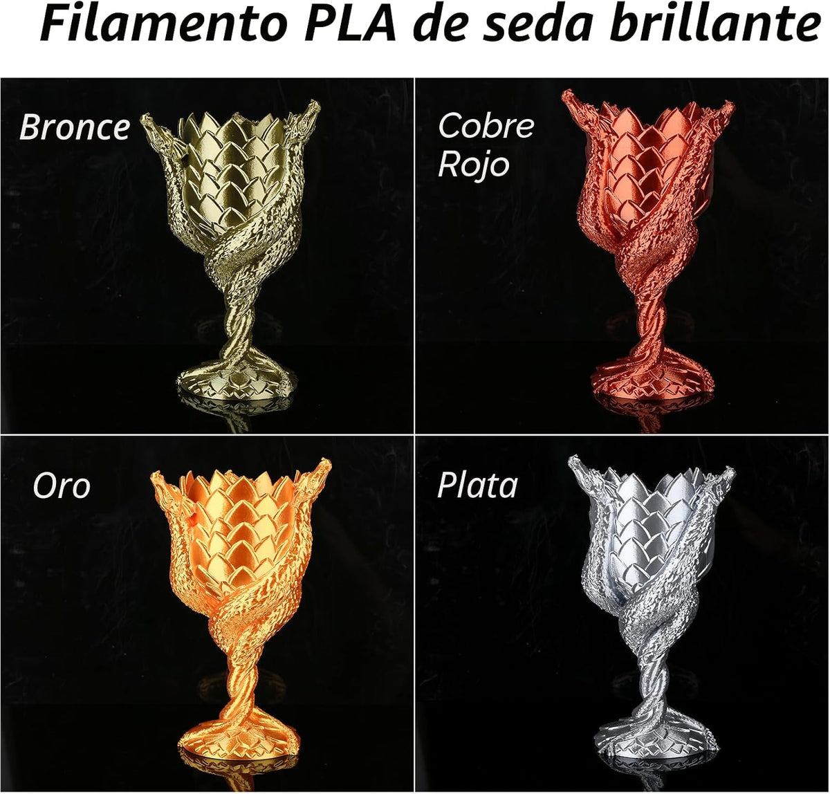 AMOLEN Filamento PLA para impresora 3D de 0.07 in, paquete de filam...