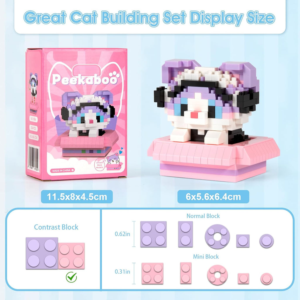 IBLOTIME Micro Cat Building Sets Pascua 6 Mini Gatos con Cajas de E...