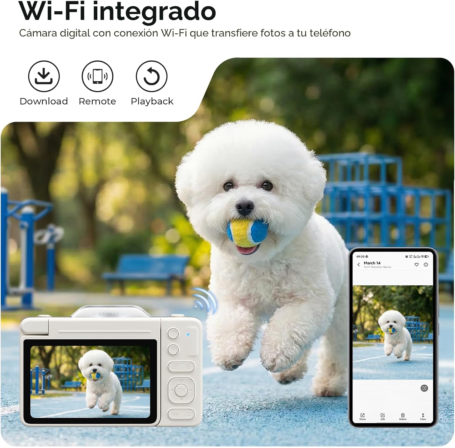 Cámara digital 4K para fotografía, 2026, cámara WiFi de enfoque aut...