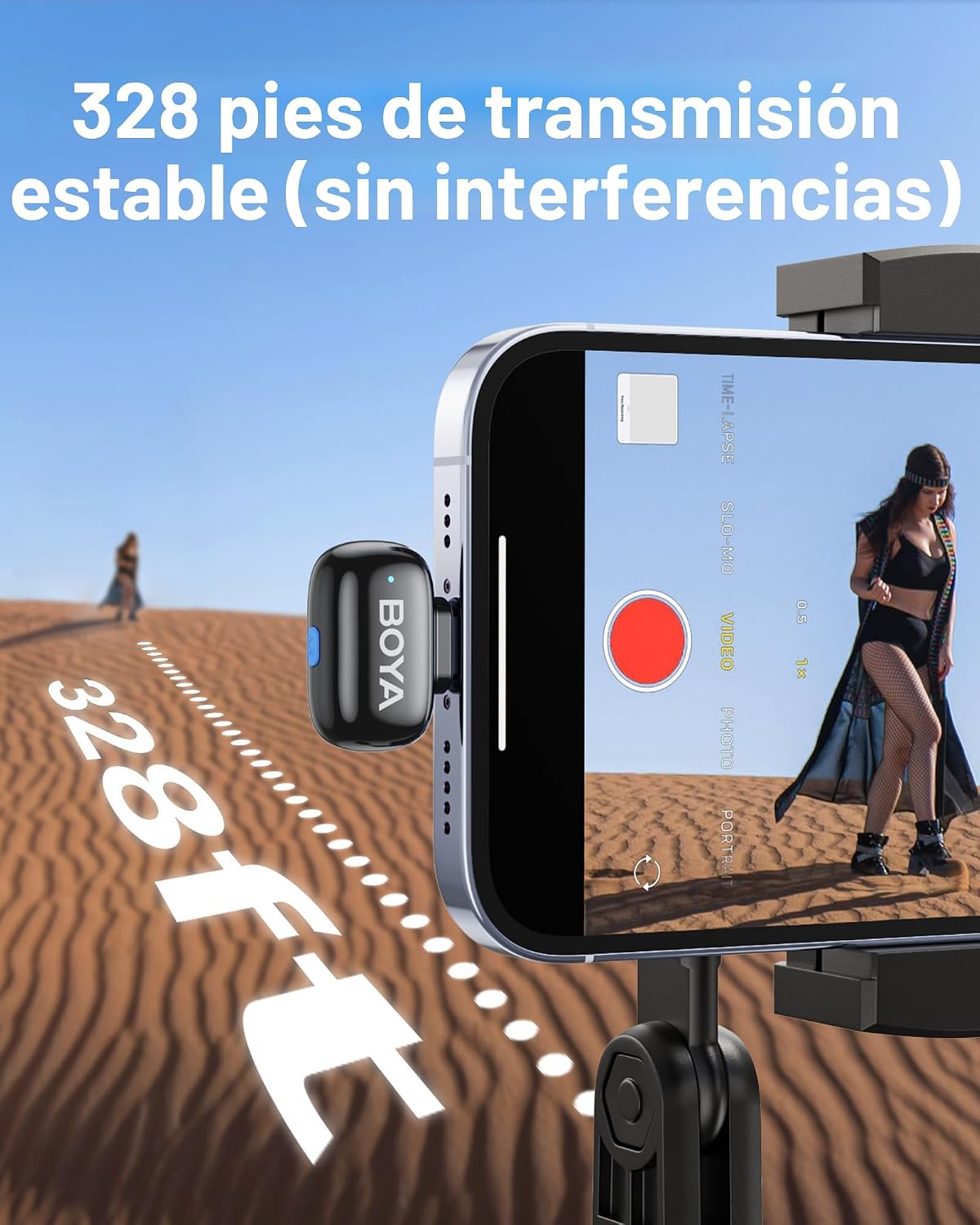 BOYA Micrófono mini 2 para iPhone 5-14 con conector Lightning certi...