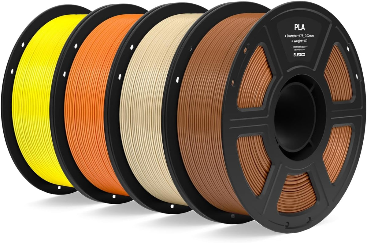 ELEGOO Paquete de filamentos PLA para impresora 3D, 8.8 lbs, marrón...