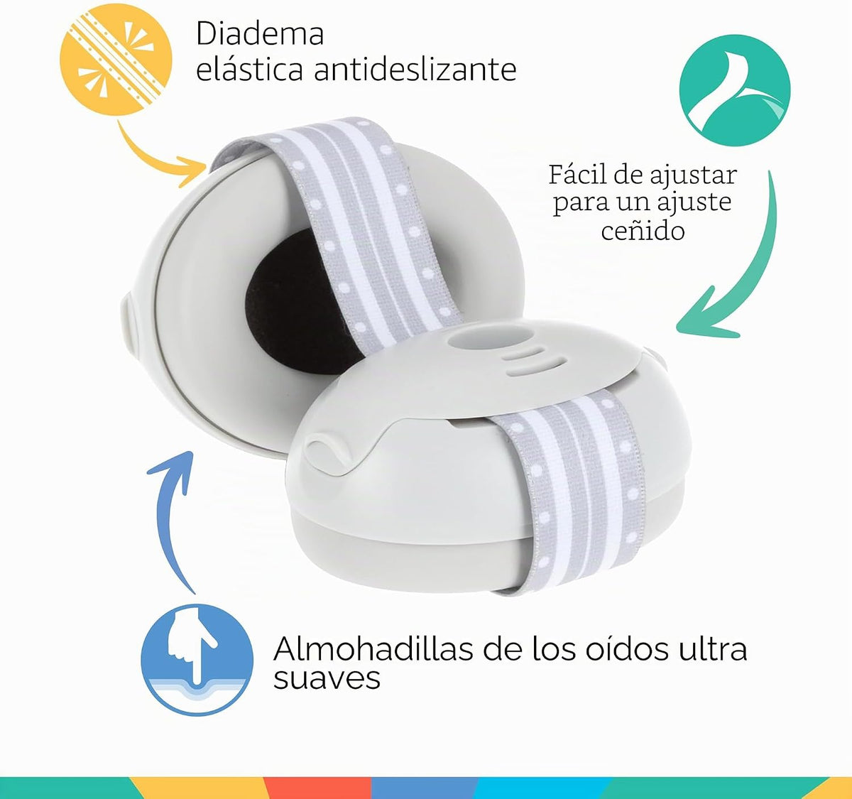 Orejeras con cancelación de ruido Nuby Soft Sounds y estuche de viaje