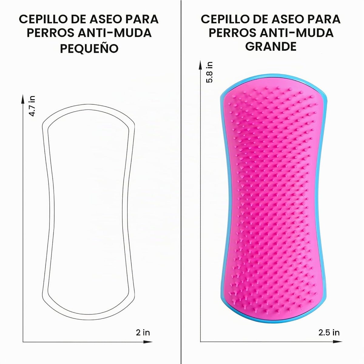 Pet Teezer Cepillo de perro que elimina el desprendimiento para raz...