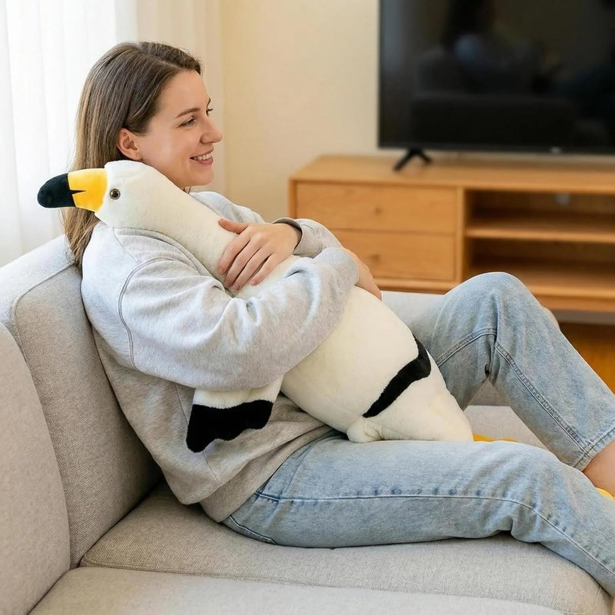 TEFU Peluches Almohadas de Animales Suaves Regalos para niños Blanc...