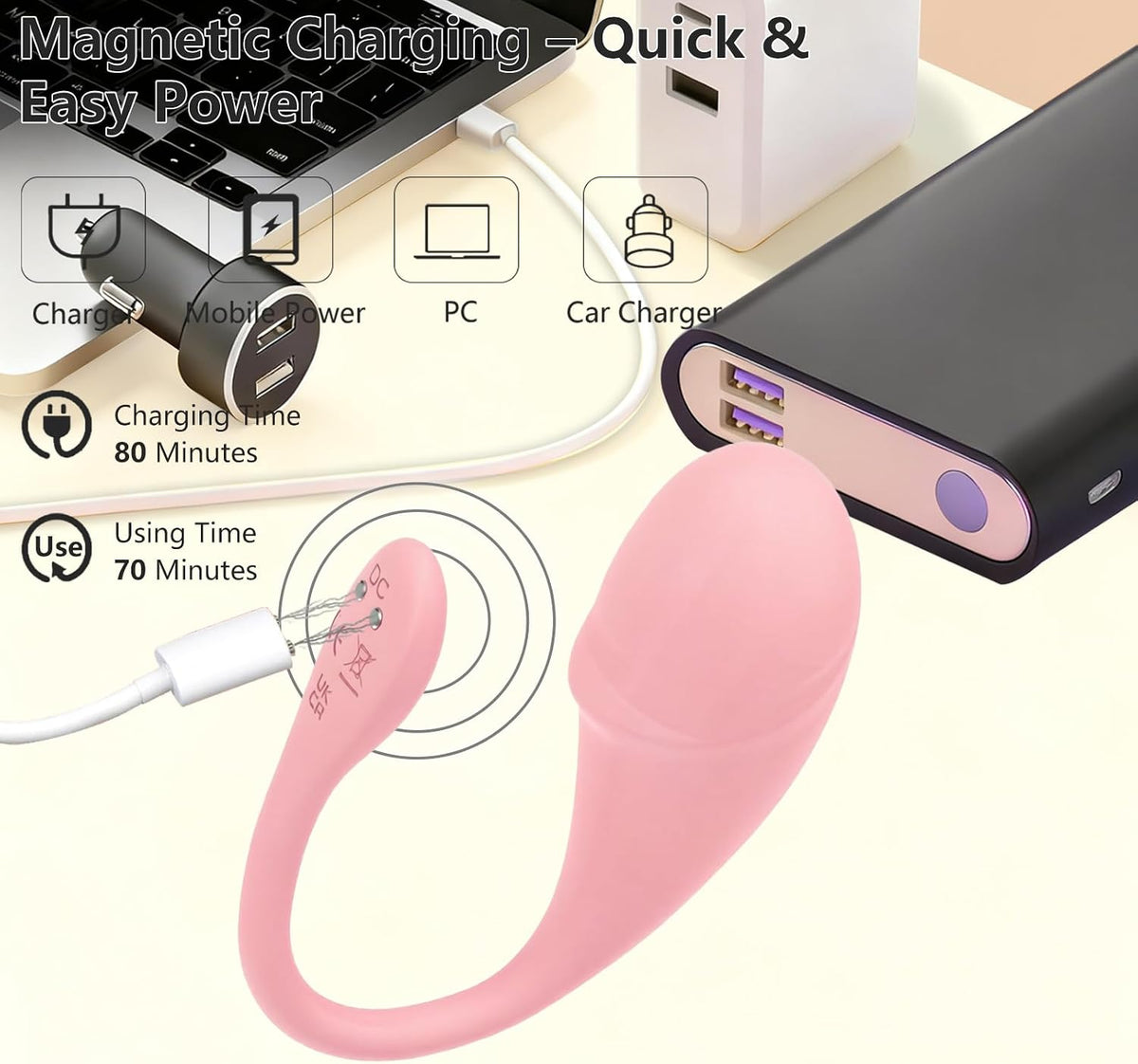 Vibrador portátil para mujer, con control remoto por aplicación, ju...