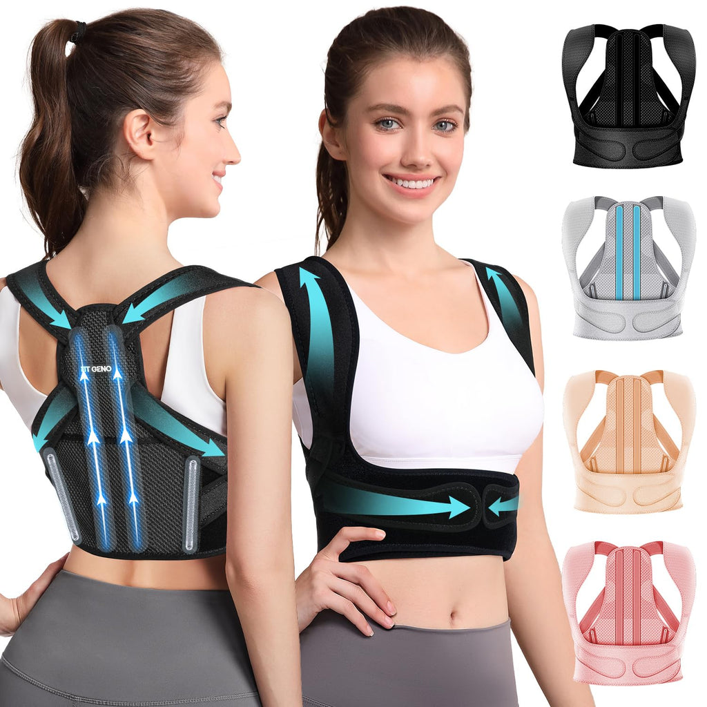 Corrector de postura Fit Geno para mujer Lite, soporte superior de...