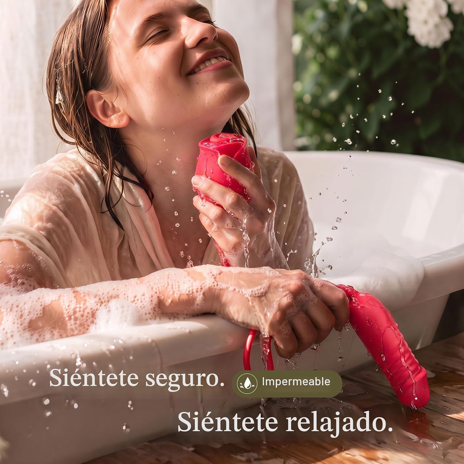 MOOLIGIRL Vibrador de juguete rosa con consolador de empuje, juguet...