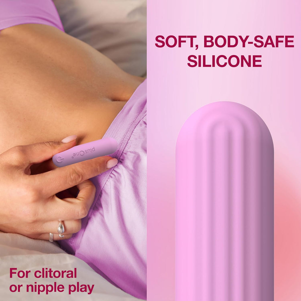plusOne Vibrador bala para mujer - Mini vibrador de silicona, rosa...