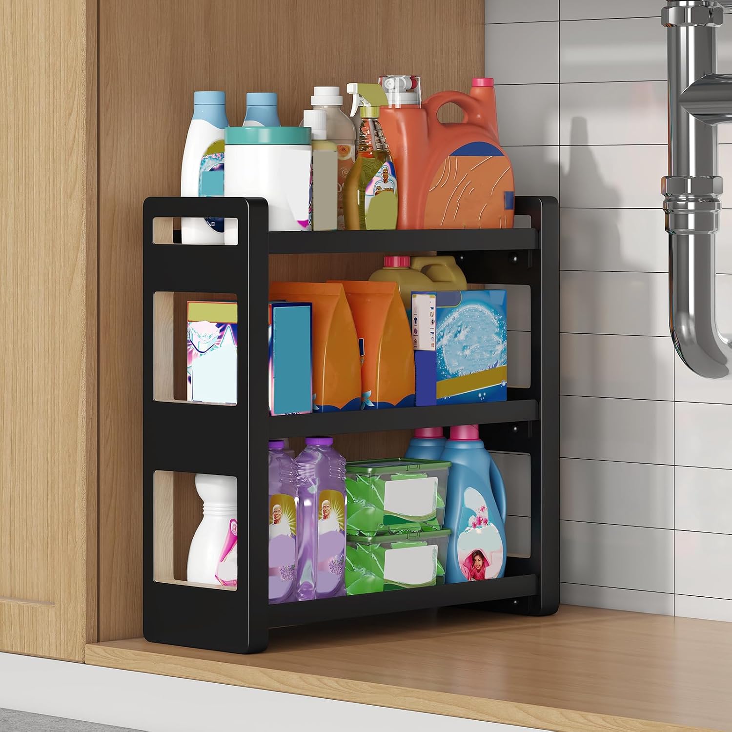 Cozynome Organizador de encimera de baño de 3 niveles, estante de b...