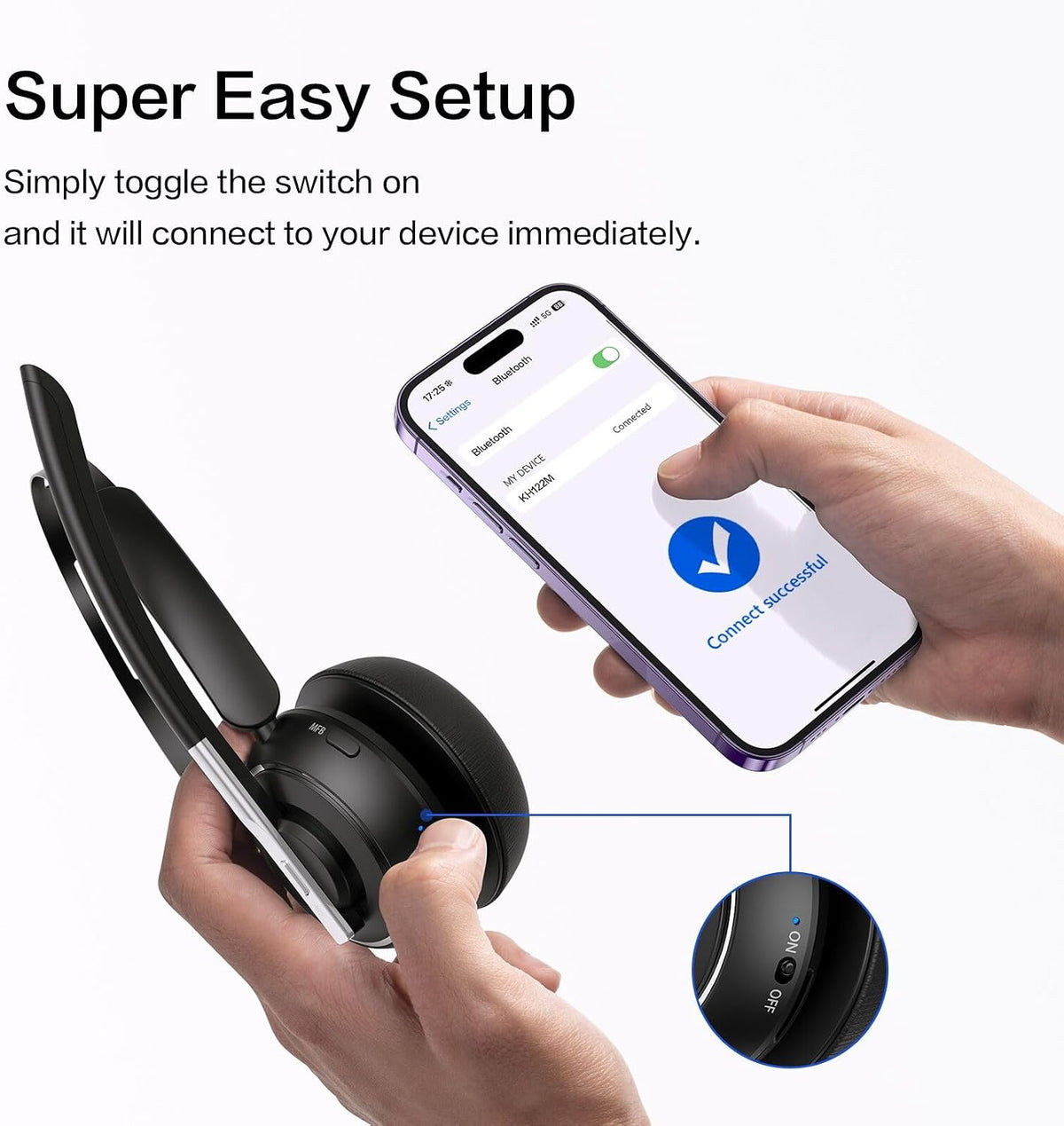 Auriculares inalámbricos con micrófono para el trabajo Auriculares...