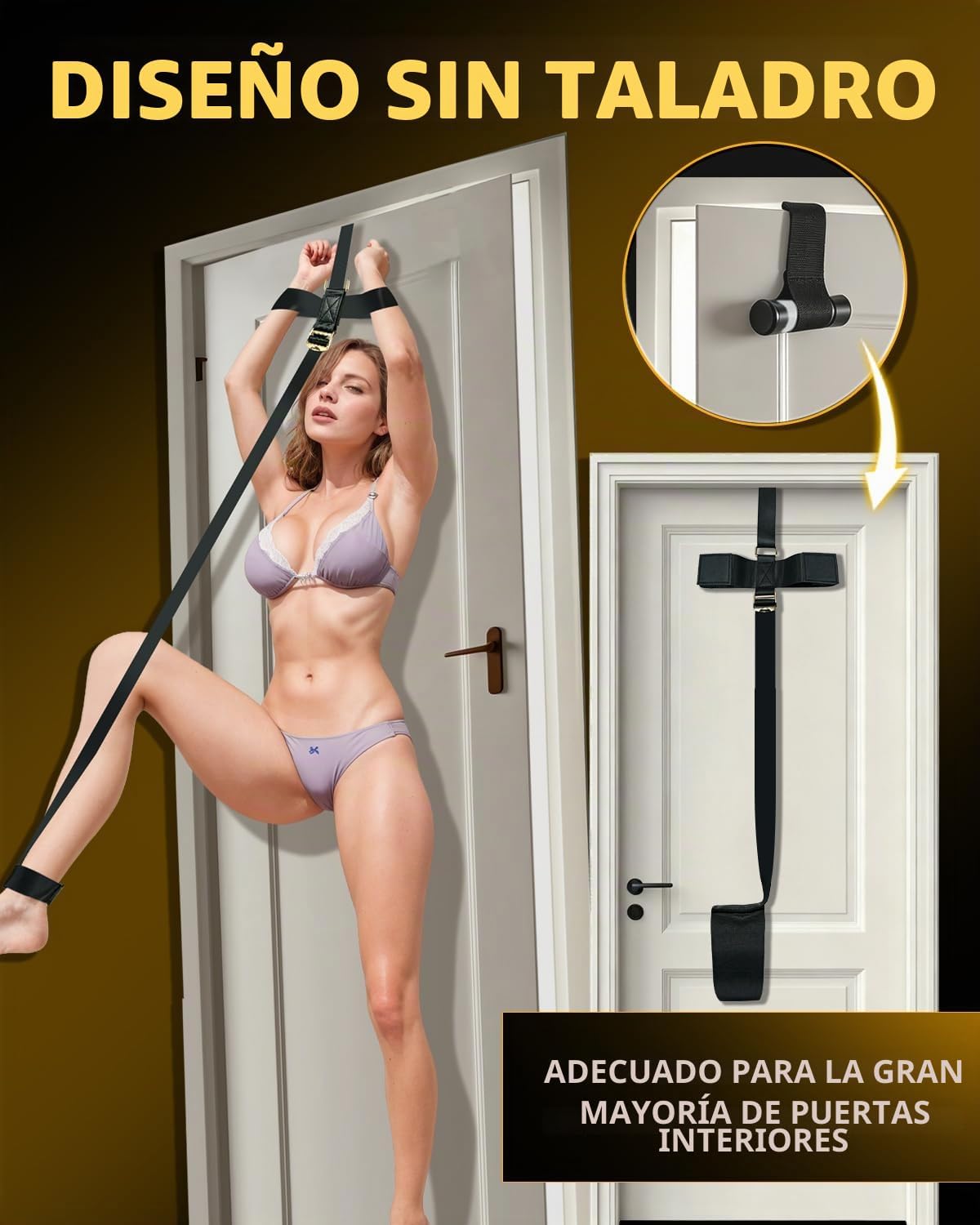MJANU Bondage Restraint Juguetes BDSM, correas sexuales ajustables...