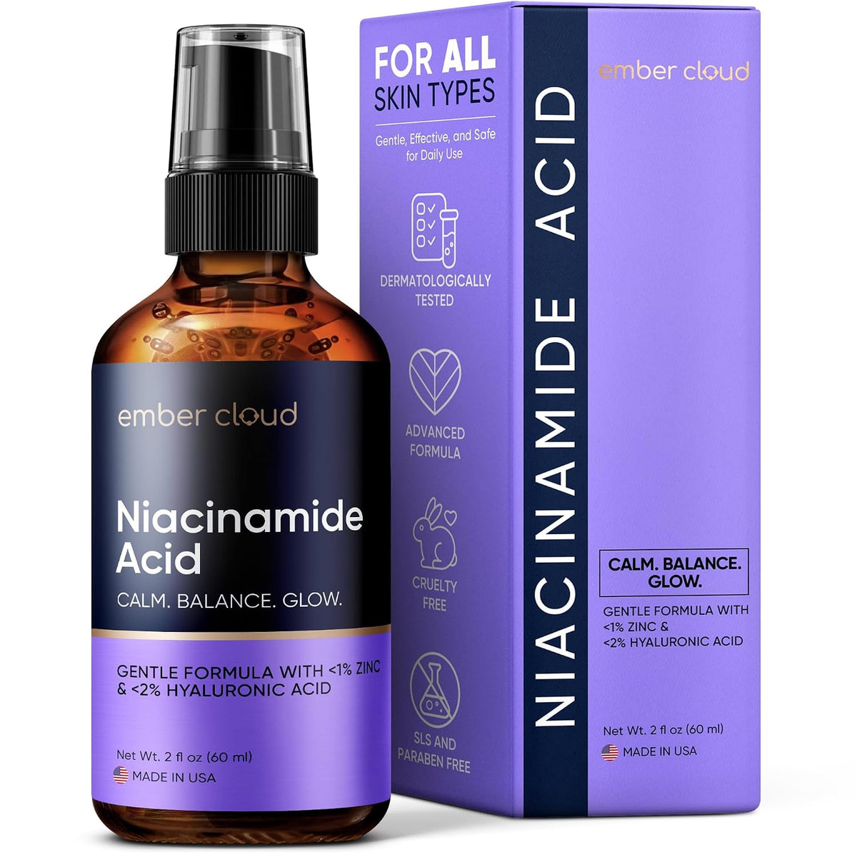 Ember Cloud Suero de niacinamida para rostro 10% con zinc 1% vitami...