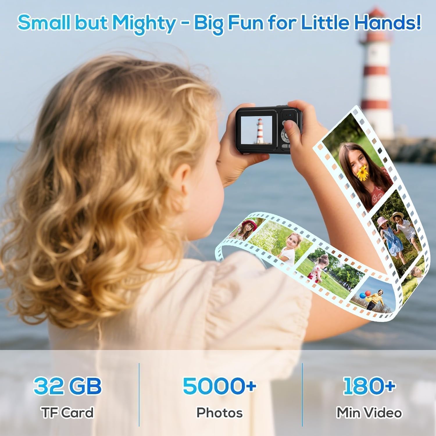 Cámara digital para niños, 48MP FHD 1080P