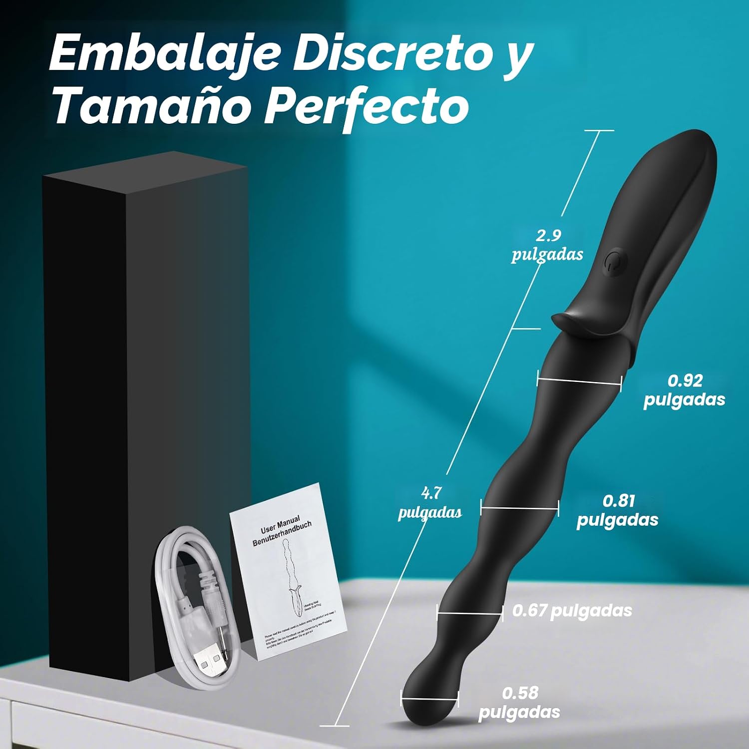 Enchufe anal vibratorio para principiantes, juguete sexual para adu...