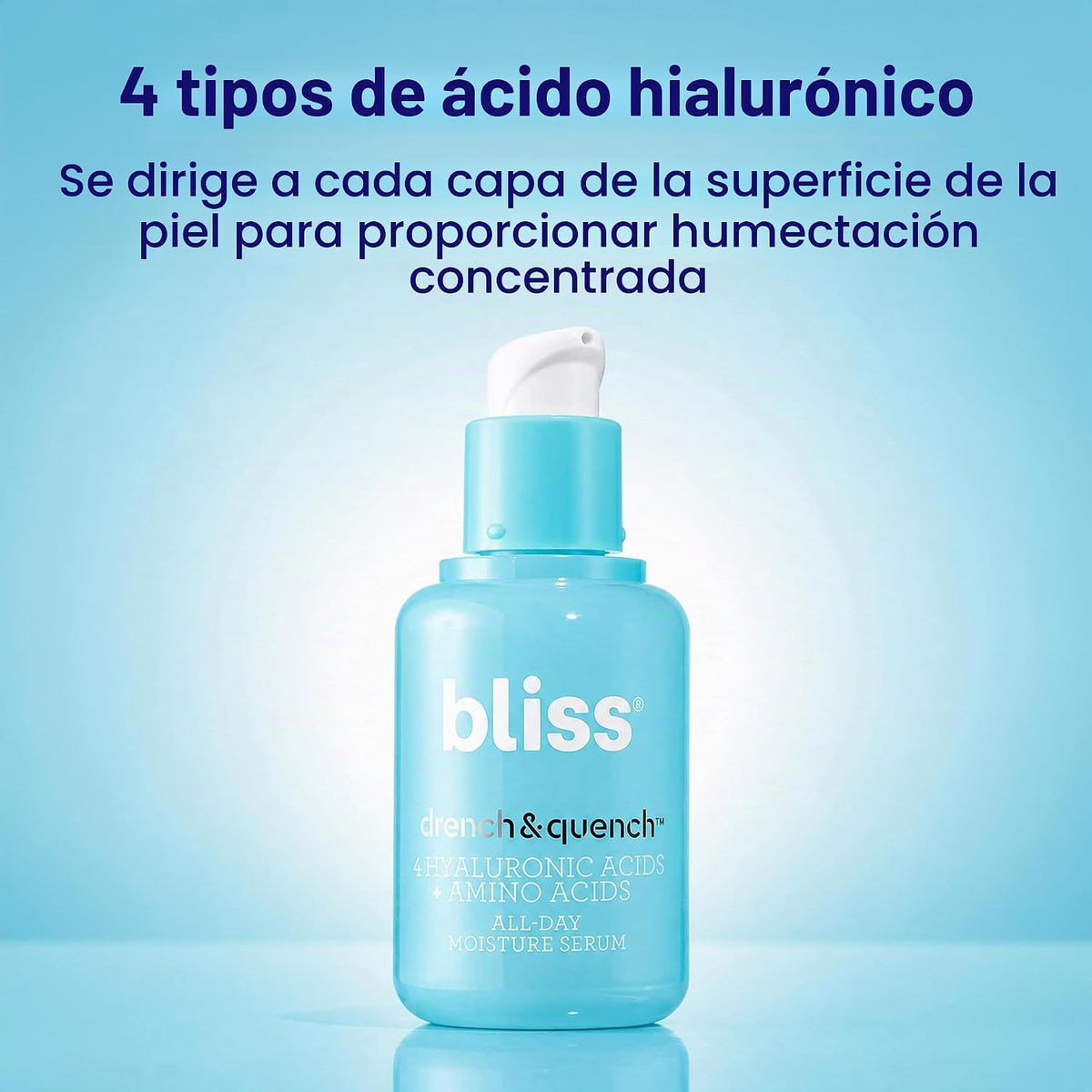 Bliss Suero facial Drench &amp; Quench con ácido hialurónico \u2013...