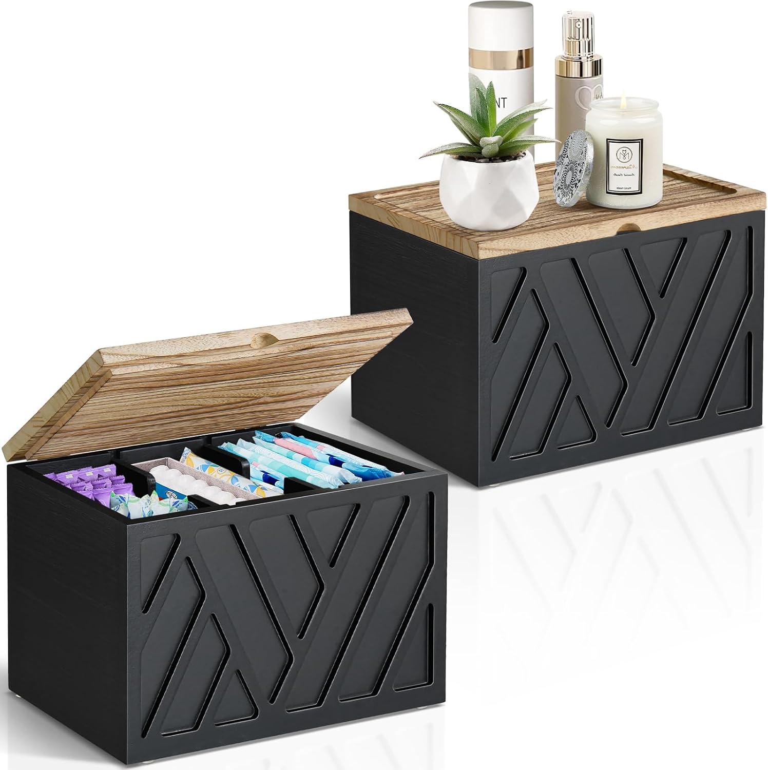 2 PIEZAS Soporte para Tampones para Decoración de Baño, Organizador...