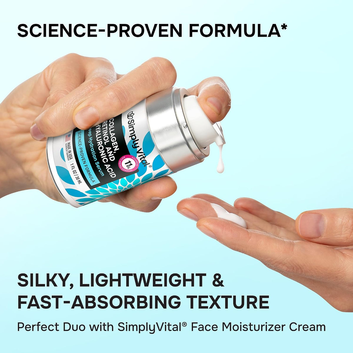 Suero de colágeno y máscara facial hidratante con retinol y ácido h...