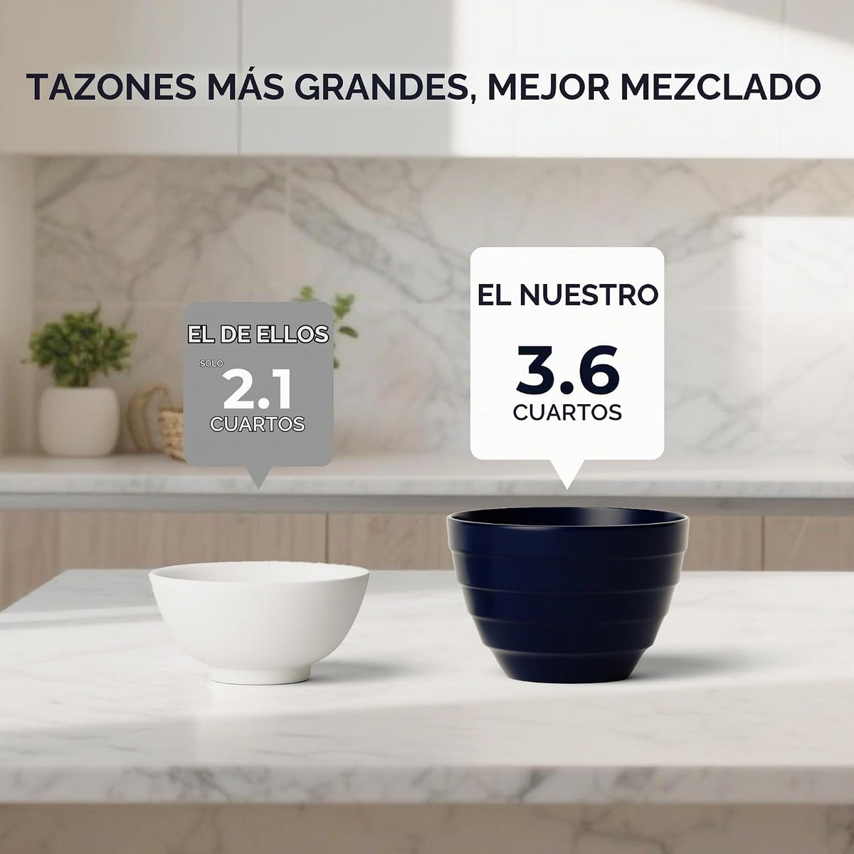 TP Juego de cuencos para mezclar con tapas, juego de 10 piezas de c...