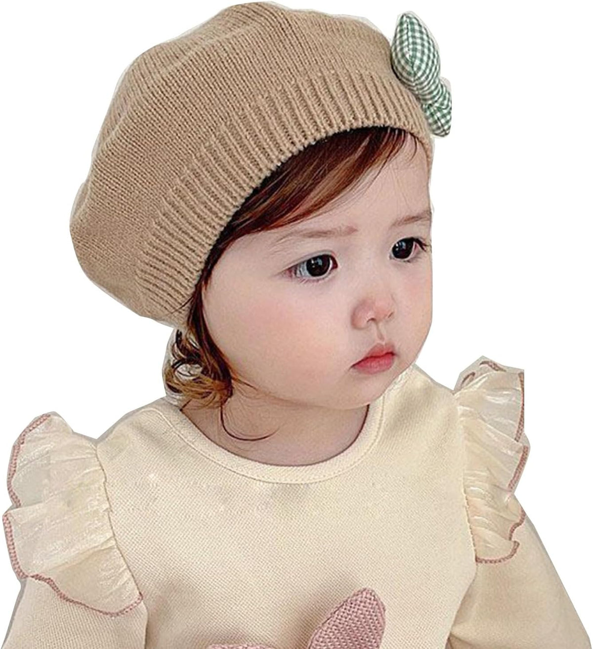 Thereisno Boina de punto linda para niña, gorro suave y cómodo, ele...