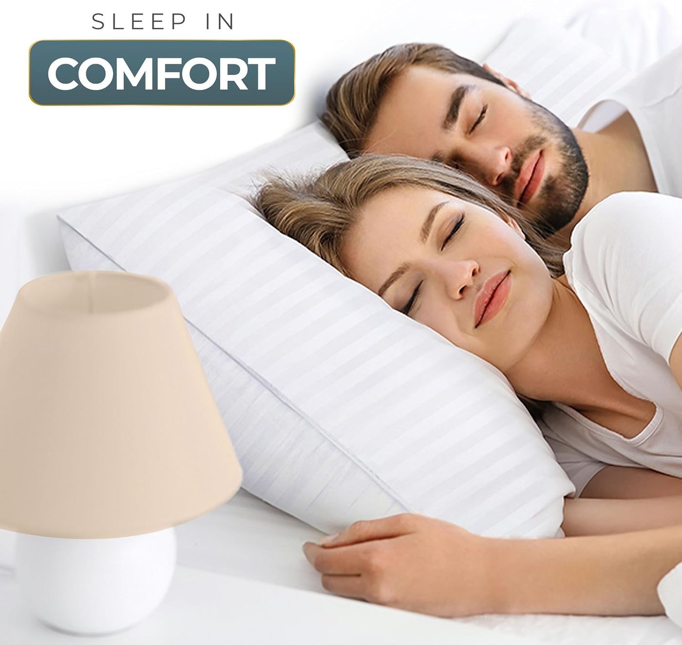 Utopia Bedding Juego de 4 almohadas de cama de hotel para dormir, a...