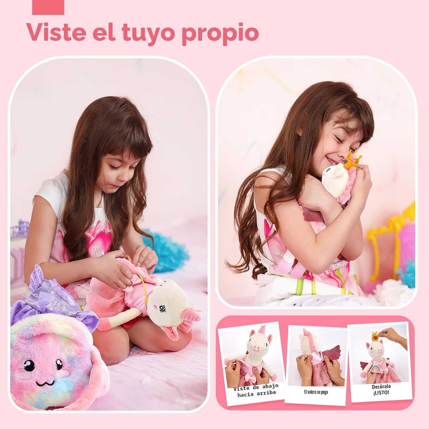 Juguetes de unicornio para niñas de 4 a 6 años, muñeca de bailarina...