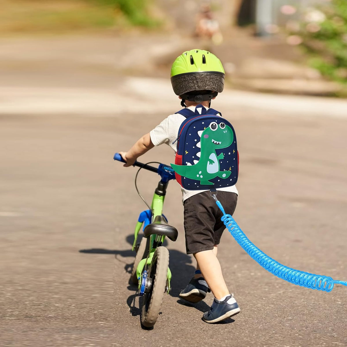 Accmor Mochila para niños pequeños con correa, mini bolso de dinosa...