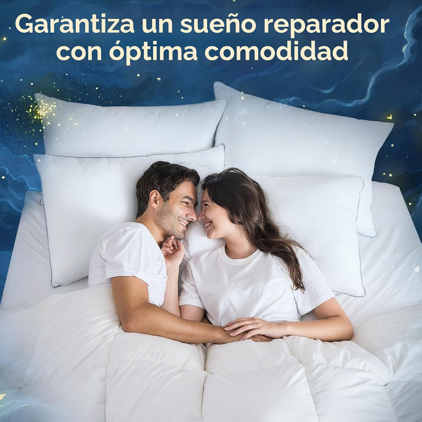 Sasttie - Juego de 2 almohadas tamaño Queen, almohadas de cama para...