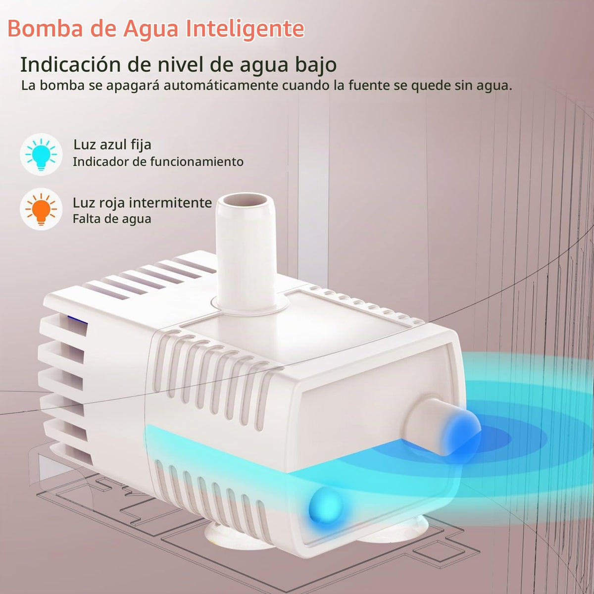 beQ Fuente de agua para gatos, fuente automática de acero inoxidabl...