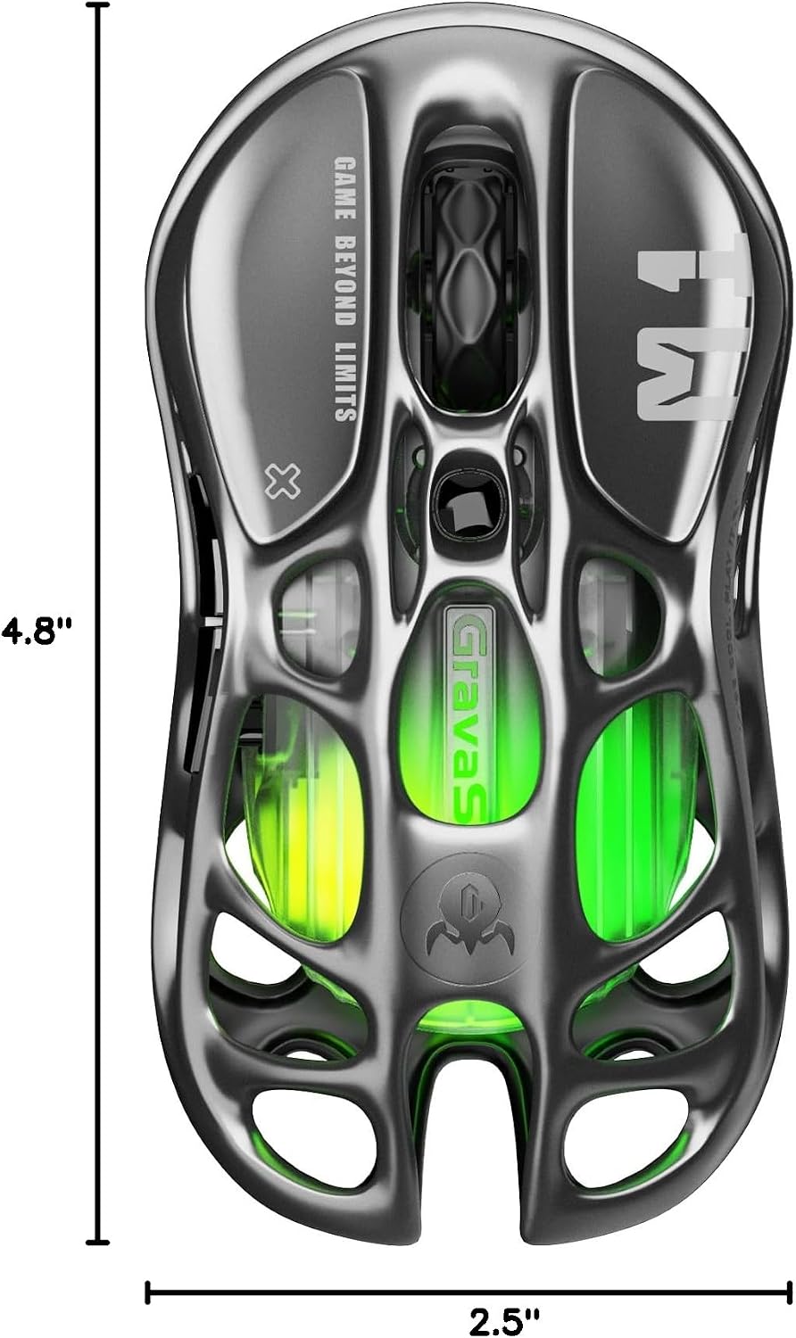 Ratón inalámbrico para juegos GravaStar Mercury M1 Pro trimodal | A...