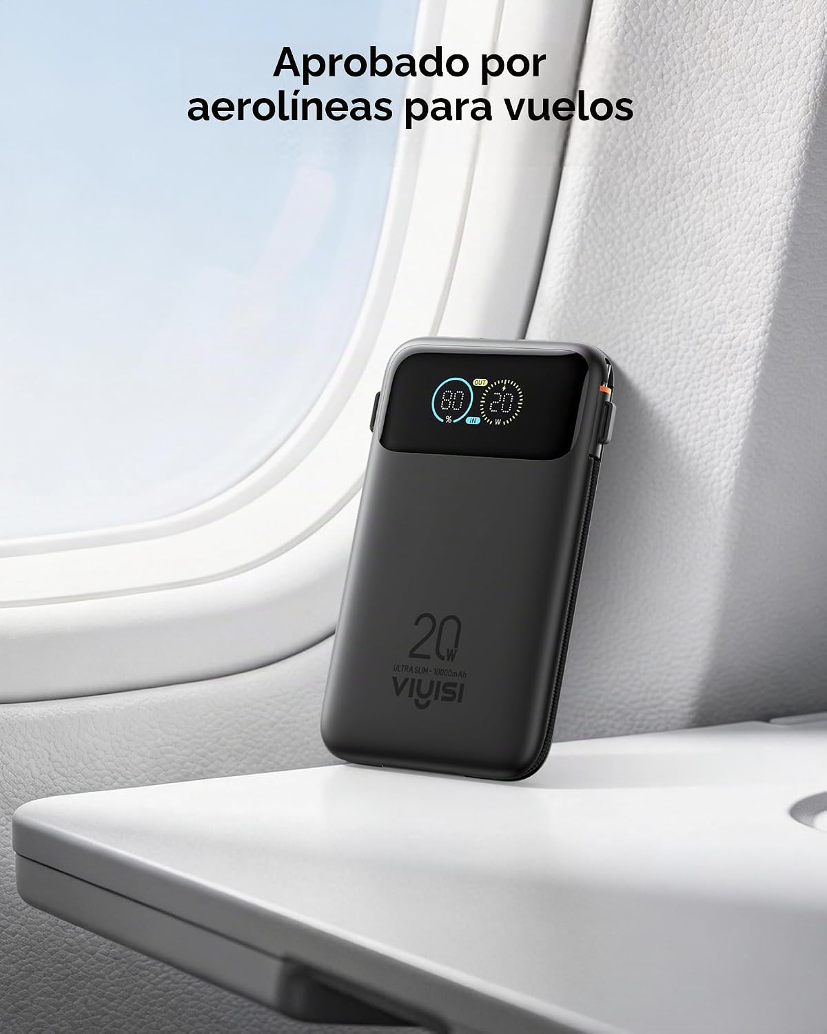 VIYISI Pequeño cargador portátil del banco del poder delgado 10000m...