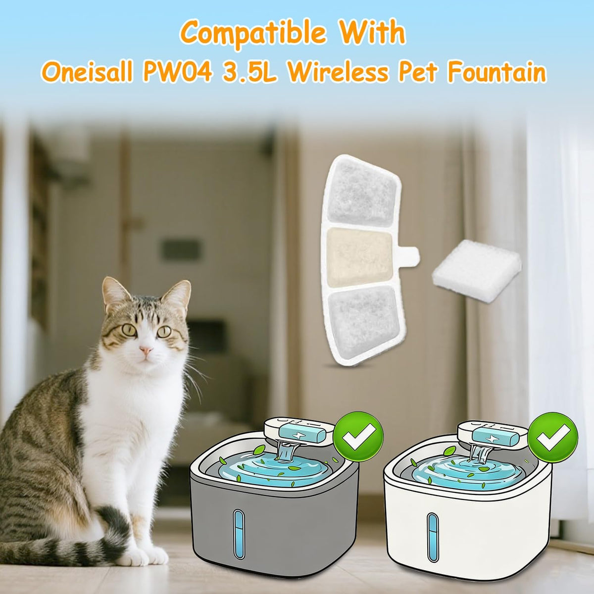PW04 - Paquete de 12 filtros inalámbricos para fuente de agua dura,...