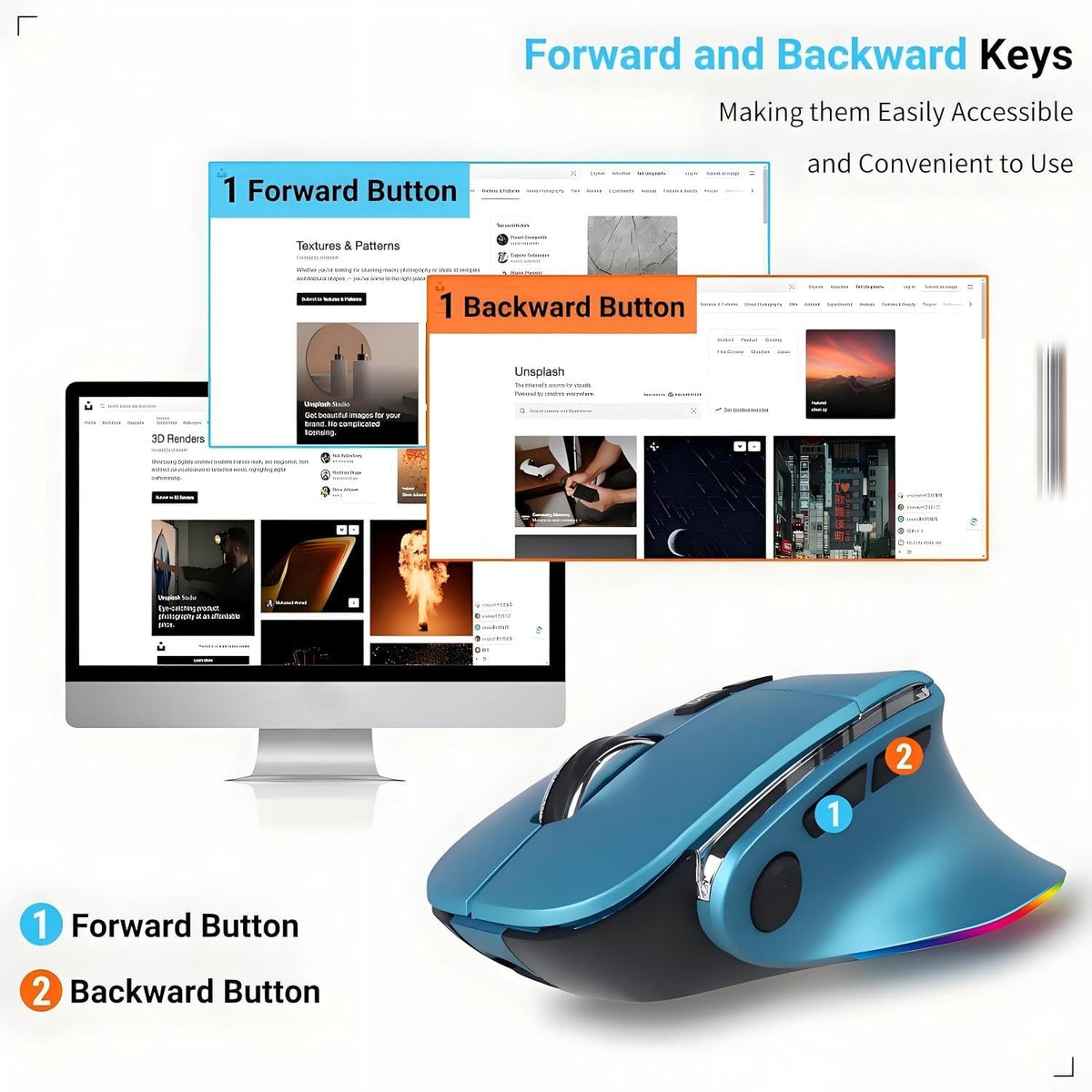 Ratón ergonómico con Jigger, mouse inalámbrico vertical Bluetooth,...