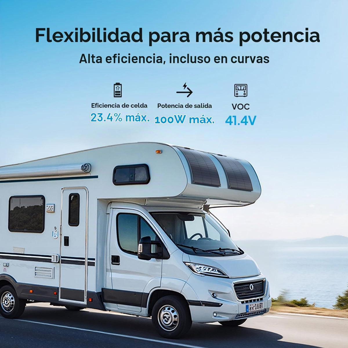 BLUETTI 2 100W paneles solares flexibles 23,4% de alta eficiencia I...