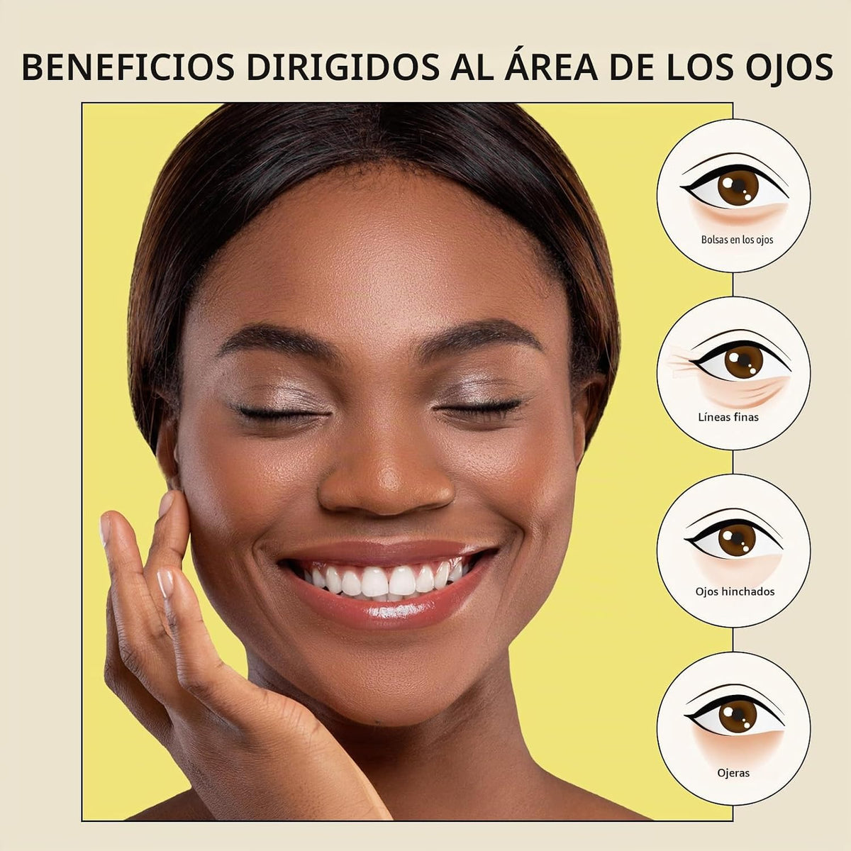 Parches para debajo de los ojos para ojeras: máscaras de gel de muc...