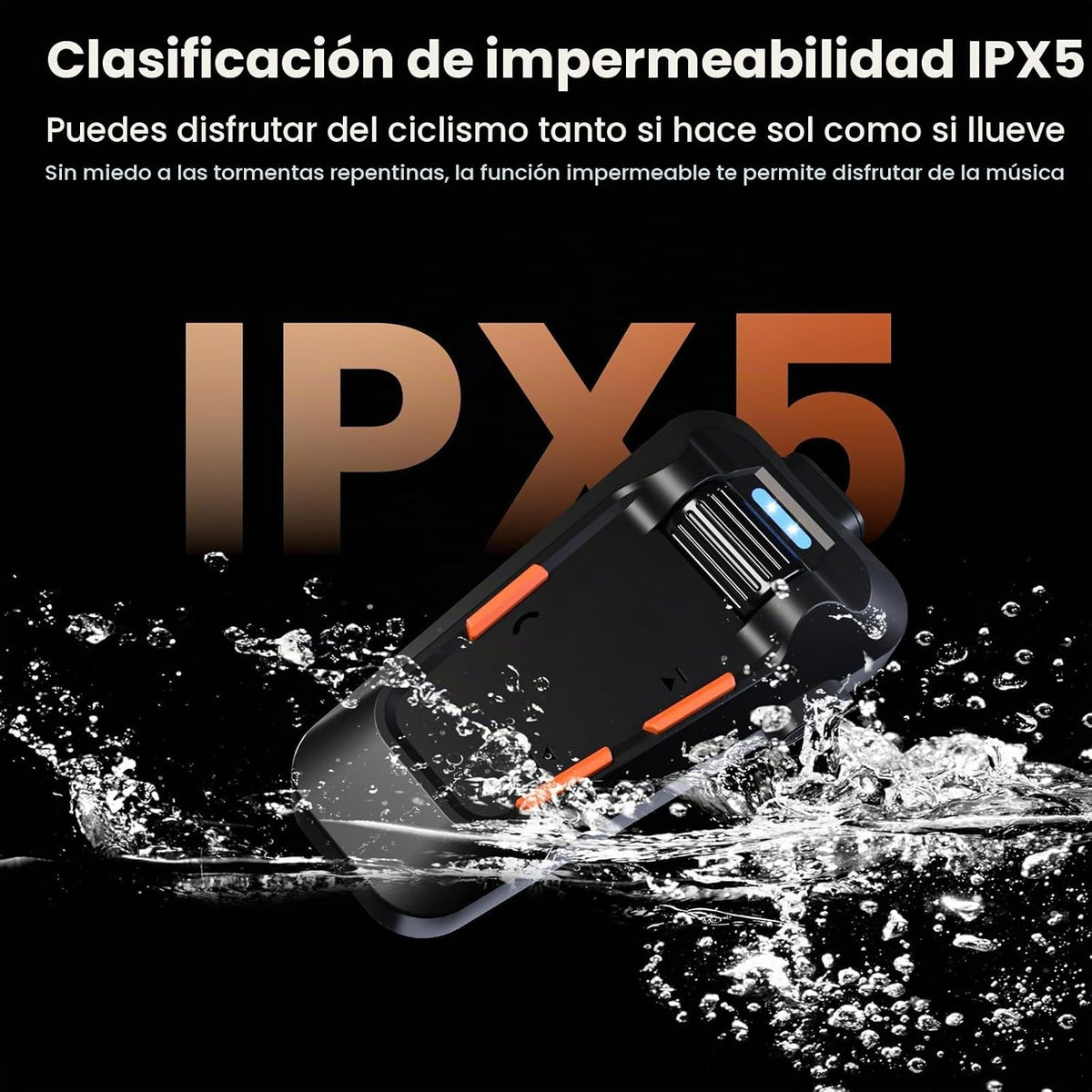 ATWHTE Auriculares de comunicación Bluetooth para casco de motocicl...