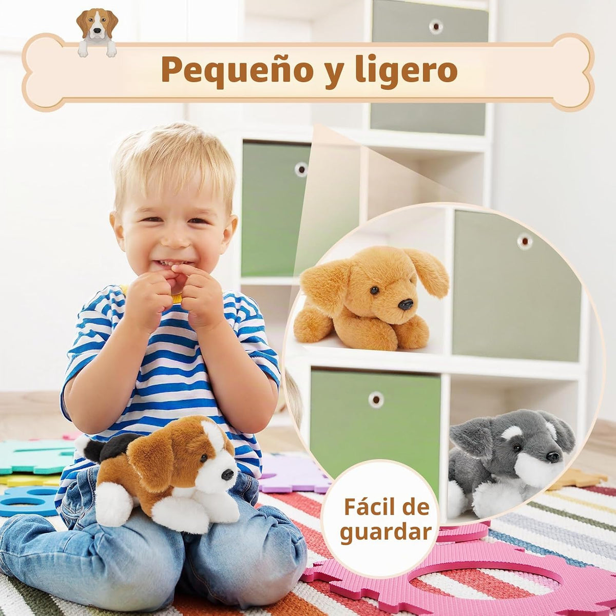 Tezituor - Juego de 6 peluches para perros a granel, 11 pulgadas |...