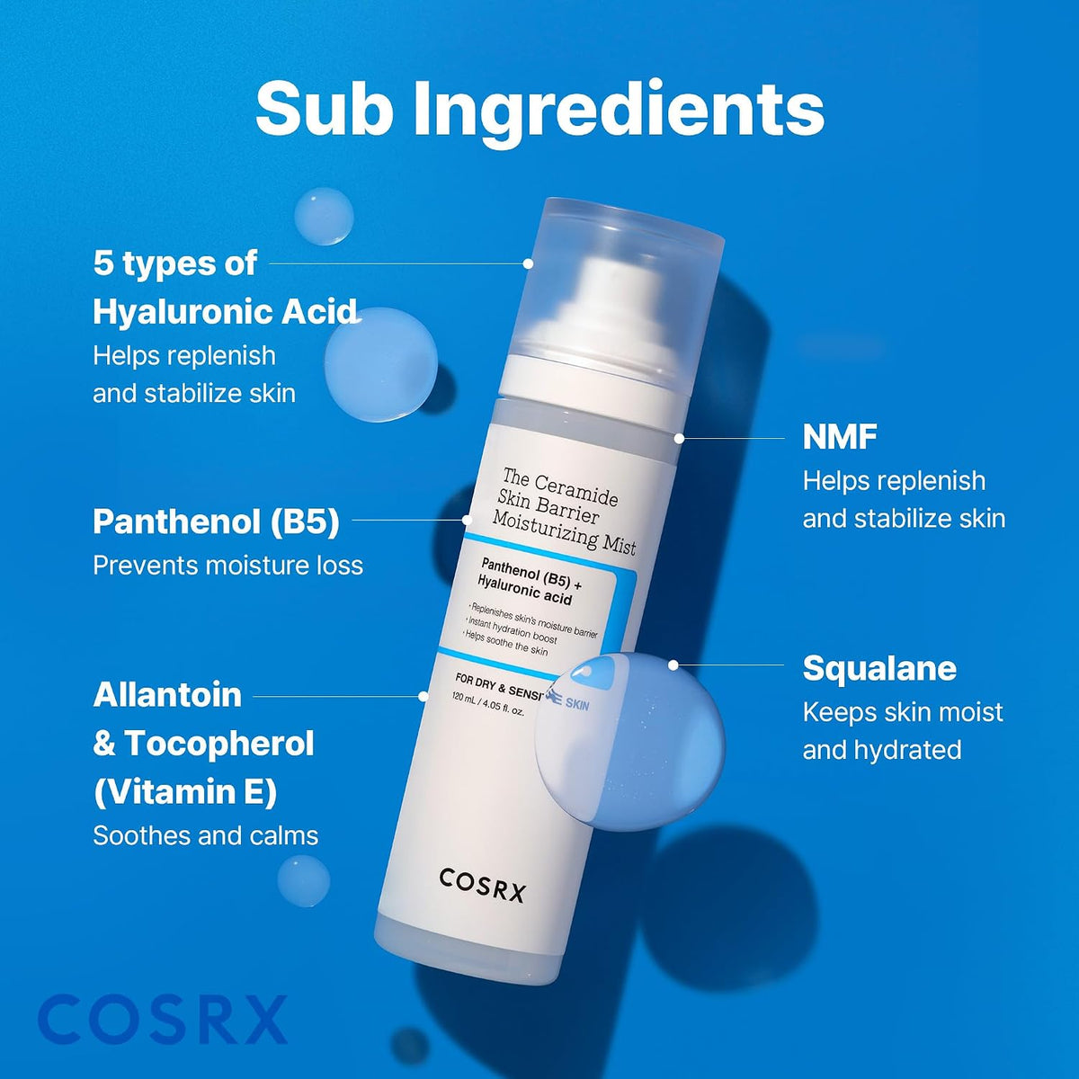 COSRX Barrier Cream Face Mist, tóner lechoso para cara, 4.06 fl.oz...
