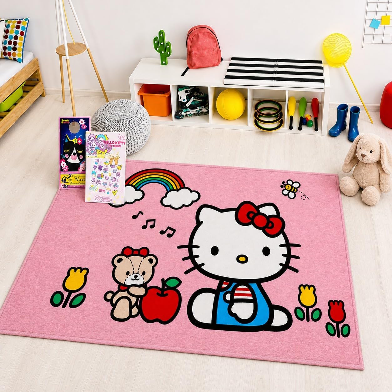 Hello Kitty Juego de alfombras para habitación de niños, paquete co...