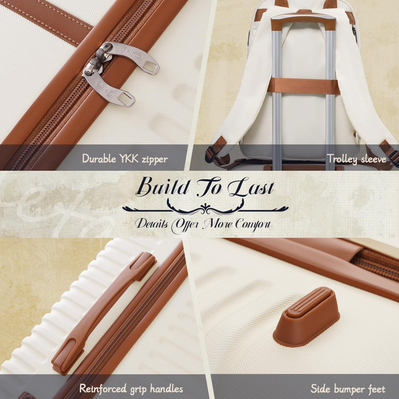 Coolife Juego de maletas de 3 piezas, equipaje de mano, equipaje de...