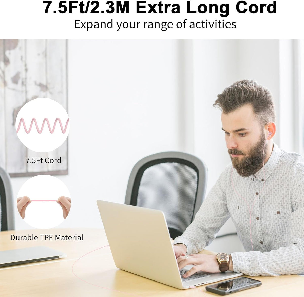 AIAUXAI Auriculares USB con micrófono para PC portátil, auriculares...