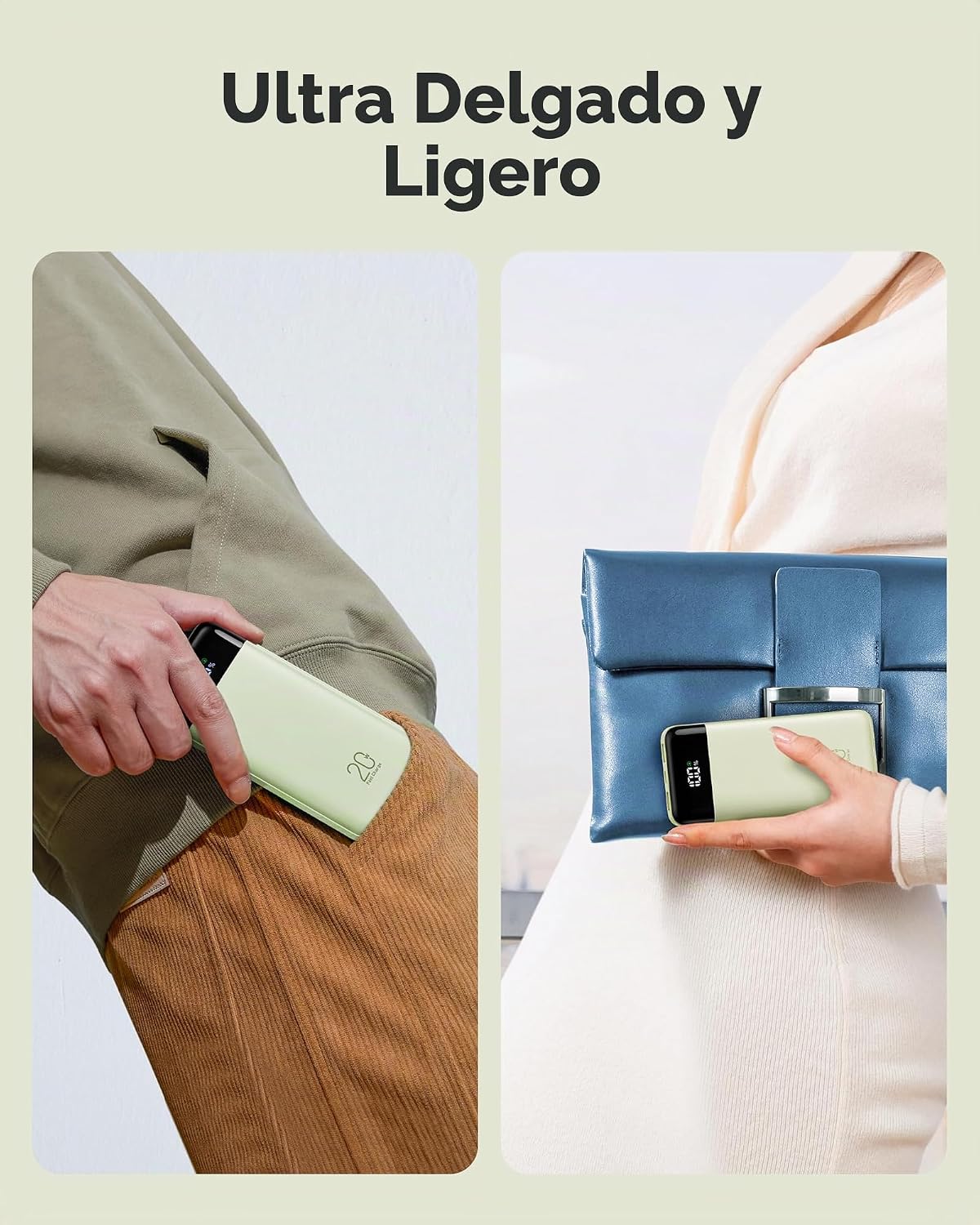 Charmast - Cargador portátil con cables incorporados, 20000 mAh, ba...