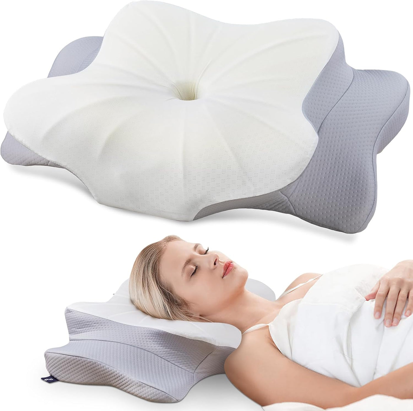 DONAMA - Almohada cervical para aliviar el dolor de cuello y hombro...