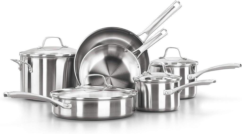 Juego de utensilios de cocina de acero inoxidable clásicos Calphalo...