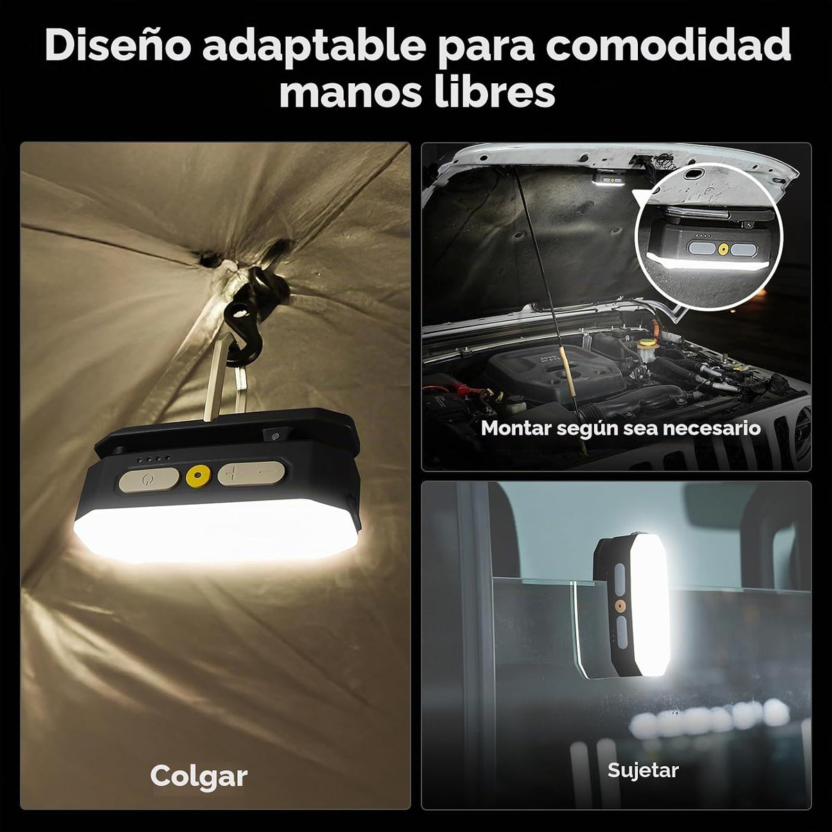 BougeRV Camping Light AL01, tienda de campaña recargable para área...