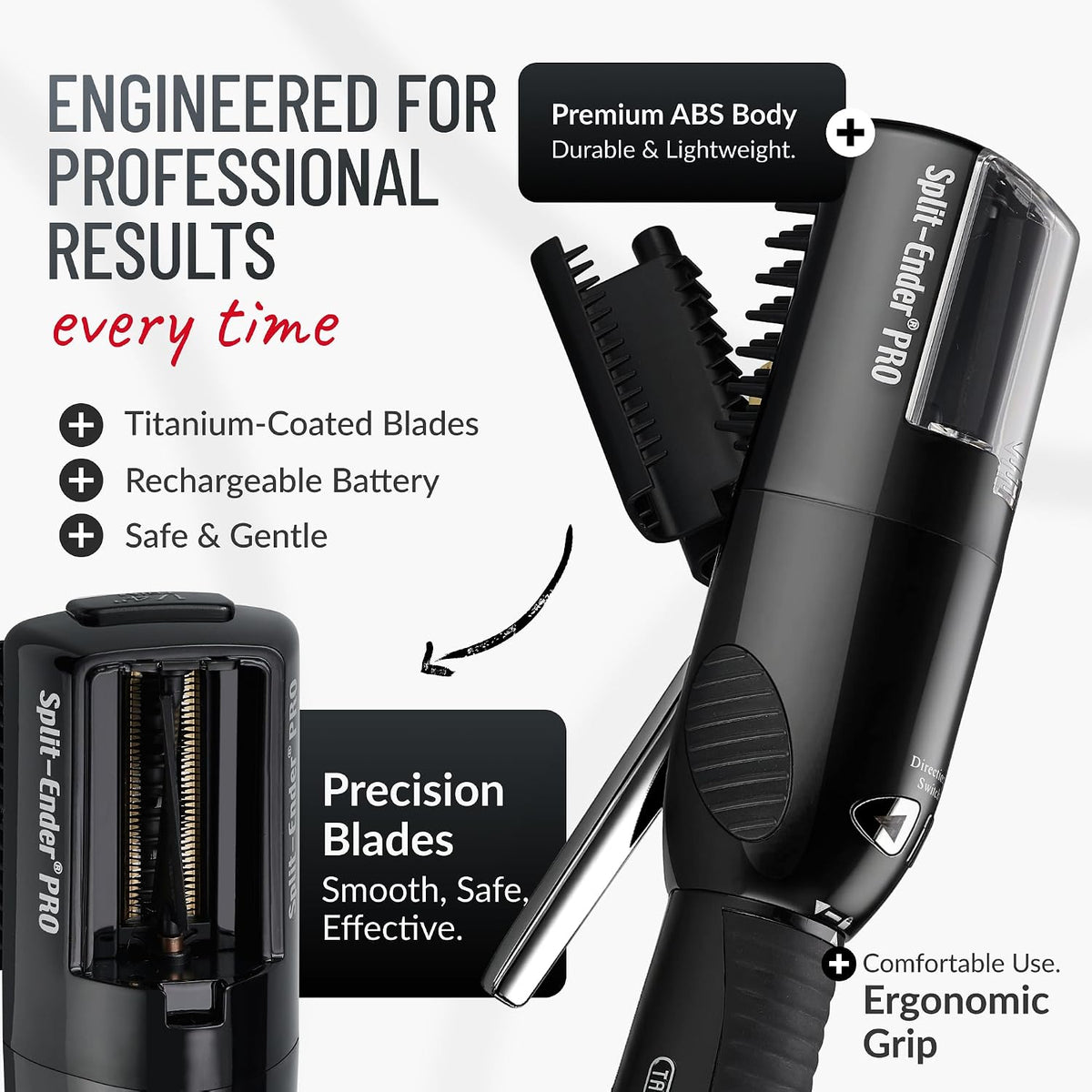 Split-Ender PRO - Recortador de cabello profesional con estación de...