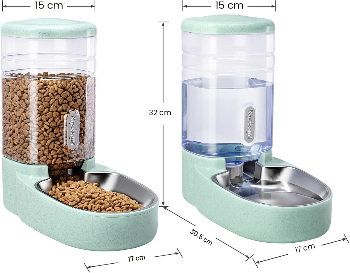 Comedero automático para gatos y dispensador de agua con cuenco de...