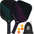 JoncAye Juego de 4 o 2 paletas de Pickleball, raquetas de fibra de...