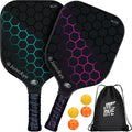 JoncAye Juego de 4 o 2 paletas de Pickleball, raquetas de fibra de...