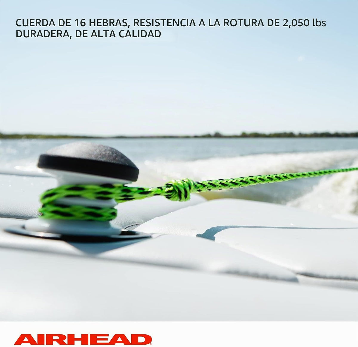 Airhead - Cuerda de esquí acuático con mango de EVA, 1 sección para...